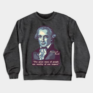 Emmanuel Kant Portrait and Quote Crewneck Sweatshirt